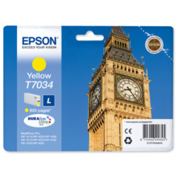 К-ж (C13T70344010) EPSON WP 4000/4500 Series Ink L Cartridge Yellow 0.8k