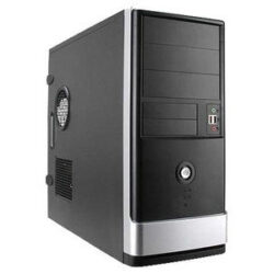 Корпус INWIN EAR-002 BS U2AXDX Middle ATX 450W (ATX2.0, 20+4pin, SATA, 12cm Fan) USB+Audio+Heatpipe. Черно-серебристый