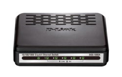 D-Link <DGS-1005A/B1A> Коммутатор 5-ports UTP 10/100/1000ps, Stand-alone Unmanaged Gigabit Switch