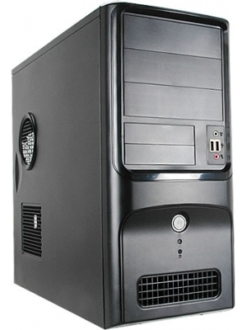 Корпус INWIN EAR-011 BS U2AXDX Middle ATX 350W (ATX2.3, 20+4pin, SATA, 12cm Fan) USB+Audio+Heatpipe. Черный