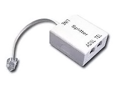 Сплиттер D-Link <DSL-30CF>  ADSL Splitter (вход 1xRJ-11 выход 2xRJ-11 ADSL+аналоговый телефон)