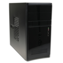 Корпус INWIN EN-021BL (ATX 400W, RB-S400T7-0, 8cm fan), USB+Audio, mini ATX, черный