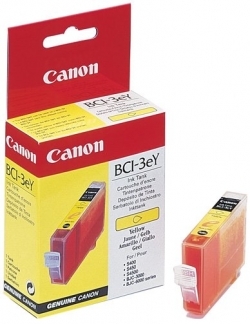 Чернильница Canon BCI-3eY YELLOW для S400/450/500/530D/600/630/750/4500/6300/i550/BJC3000/6000/Multi