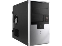 Корпус INWIN EMR-009 BS U2AXDX Micro ATX 350W (ATX2.3, 20+4pin, SATA, 12cm Fan) USB+Audio+Heatpipe, Черно-серебристый