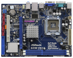 M/B ASRock G41M-VS3 (G41+ICH7 s775, 1333Mhz, 2xDDR3, VGA+PCX16+PCI, COM,  6xAudio, 1xATA+4xSATAII, mATX bulk)